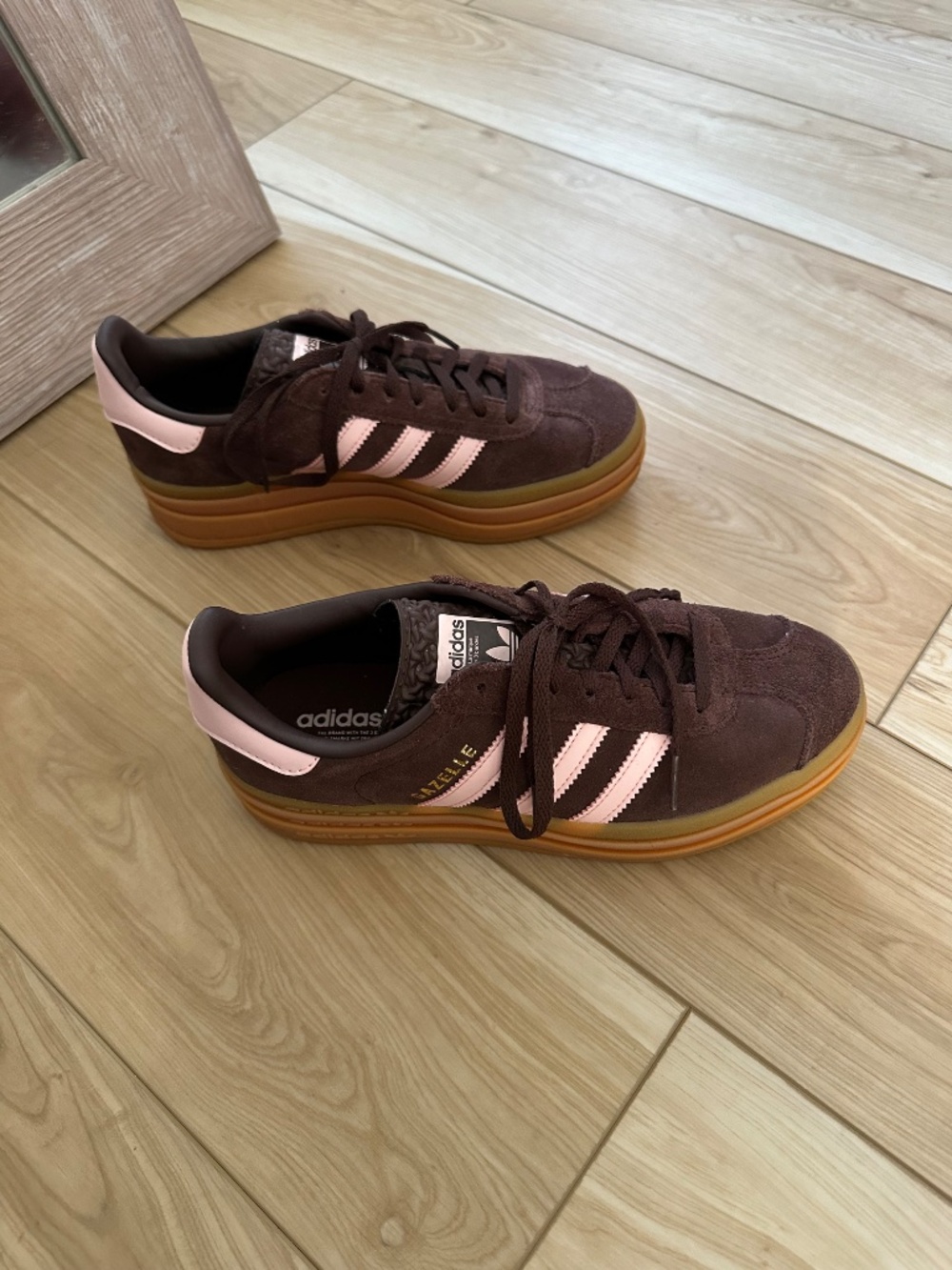 adidas Brown and Pink Suede Women's Sneakers